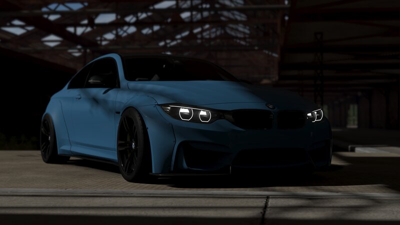 Blue BMW M4 Coupe — Dramatic, 3d Render