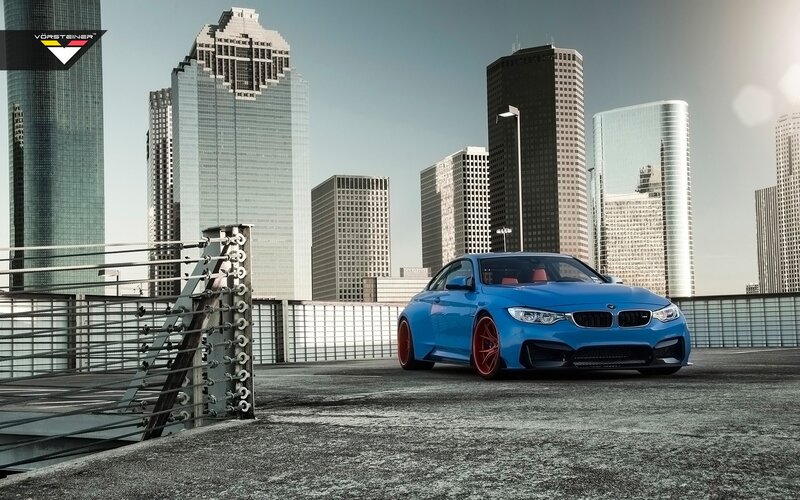 Blue BMW M4 Coupe — Dramatic, Afternoon