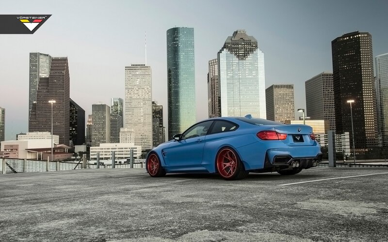 Blue BMW M4 Coupe — Dramatic, Sunset