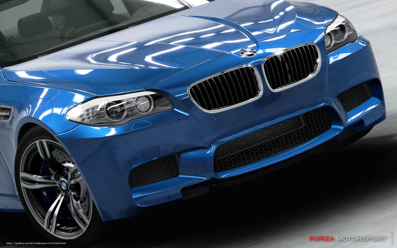 Blue Bmw M5 Car — Dramatic, 3d Render
