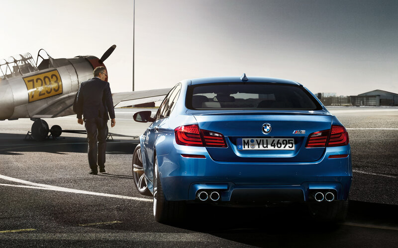 Blue Bmw M5 Car — Dramatic
