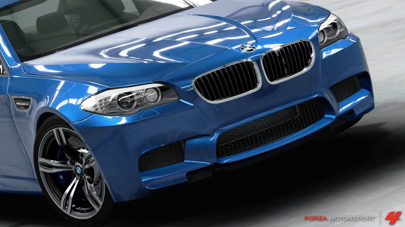 Blue Bmw M5 Car — Dynamic, 3d Render, Wheel