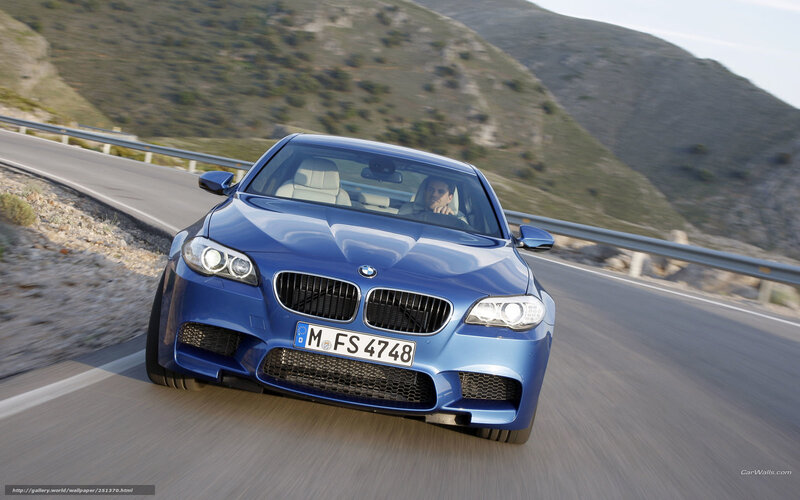Blue BMW M5 Car — Dynamic, Afternoon, Photograph, Driver