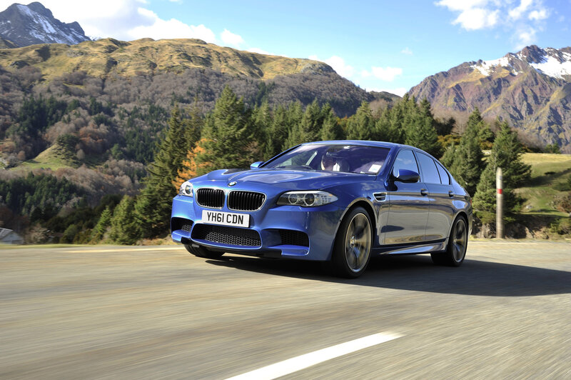 Blue BMW M5 Car — Dynamic, Afternoon