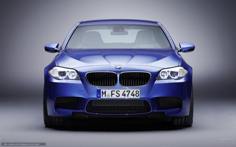 blue bmw m5 front view