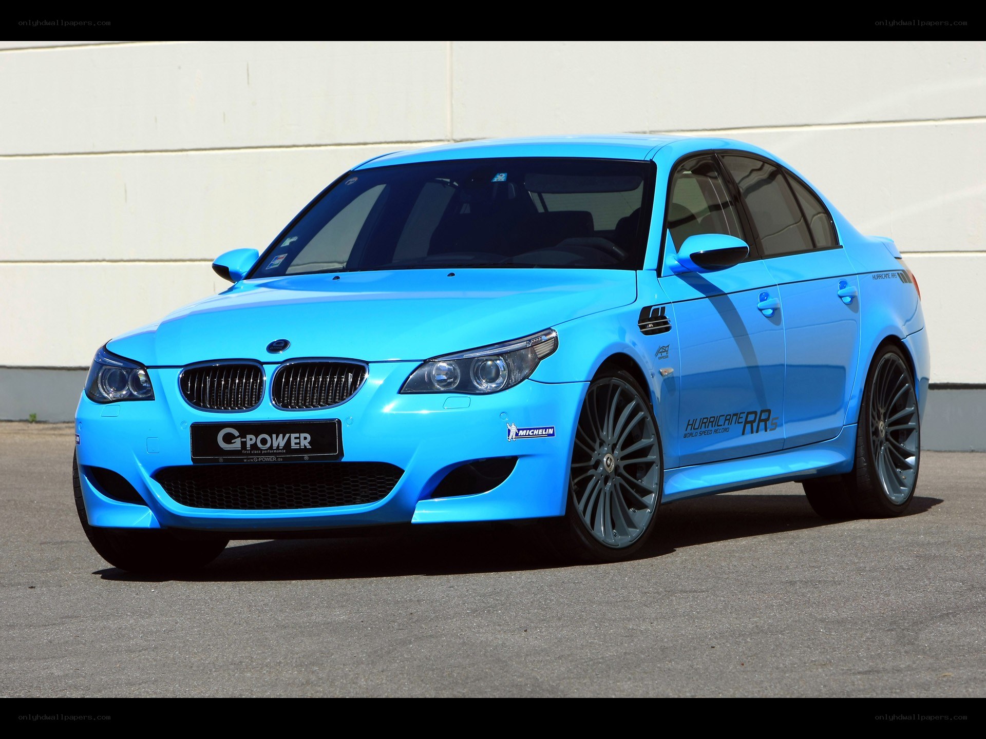 blue bmw m5 sedan
