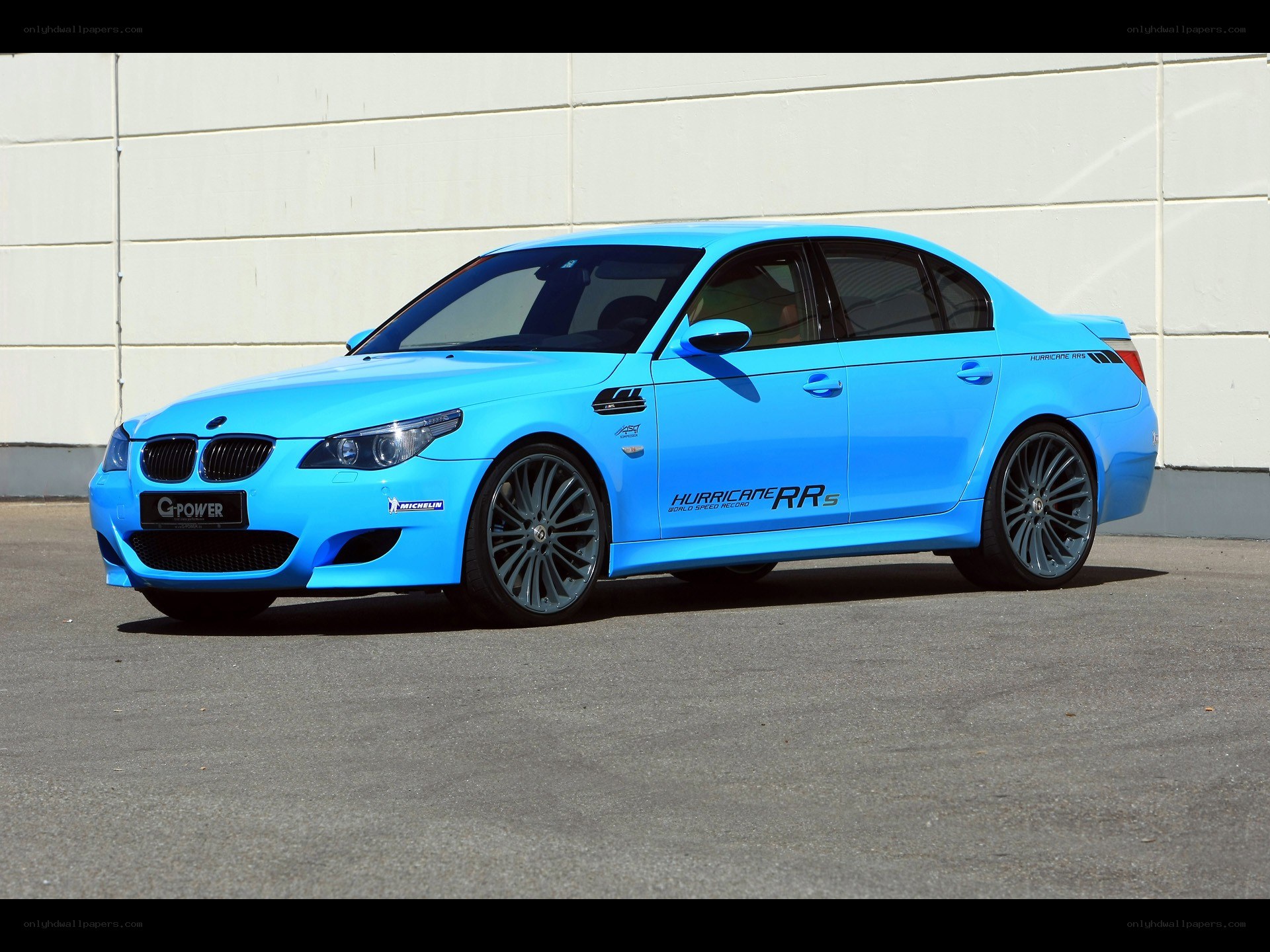 blue bmw m5 sedan