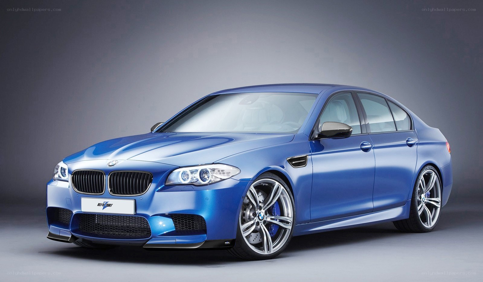 blue bmw m5 sedan