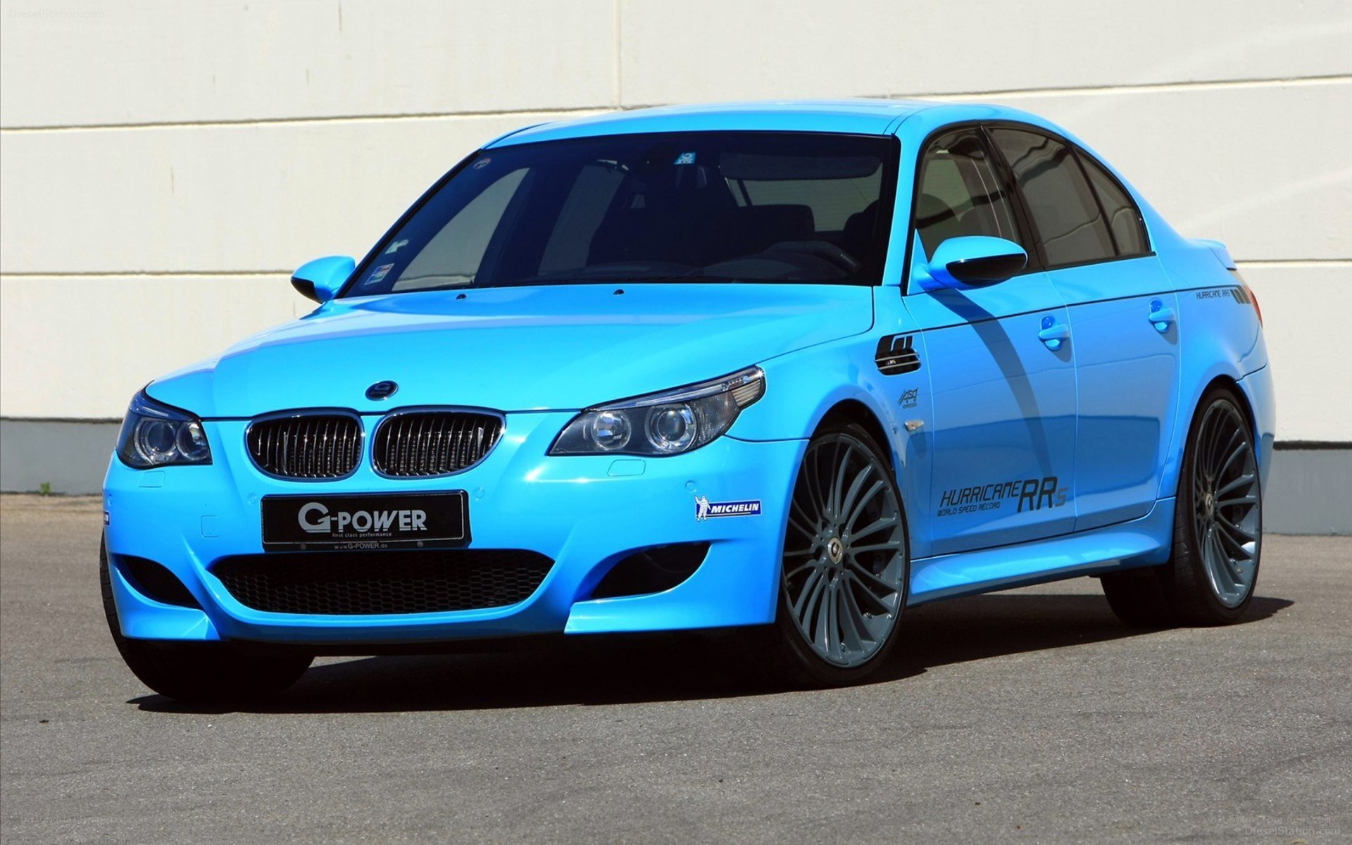 blue bmw m5 sedan