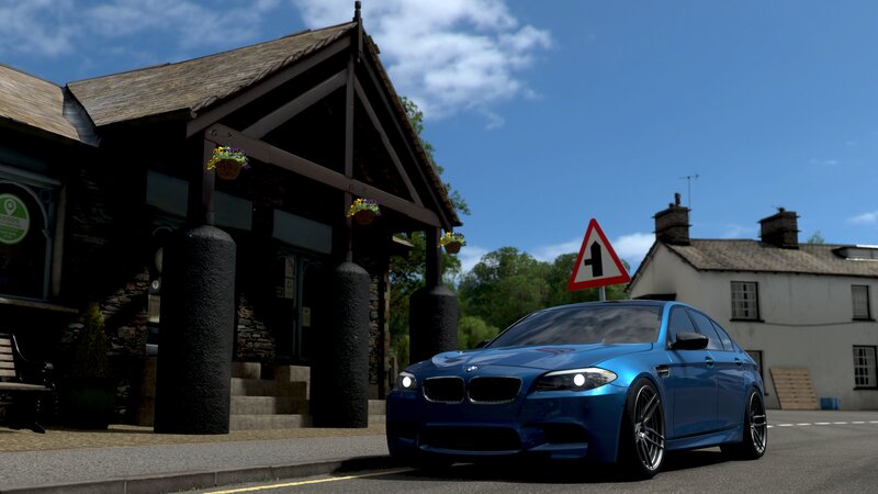 Blue BMW M5 Sedan — Calm, Afternoon, 3d Render