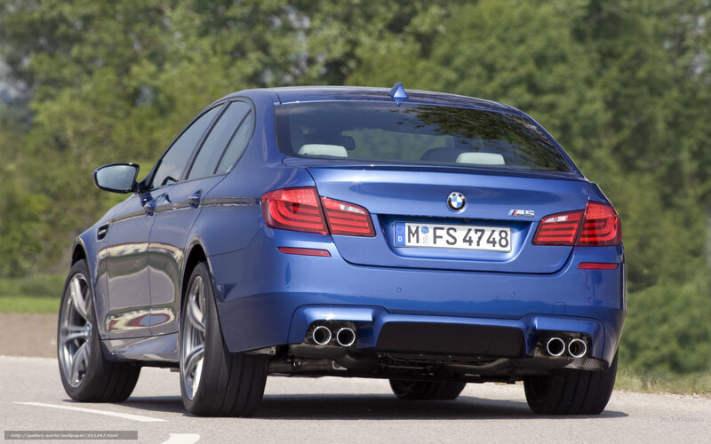 Blue BMW M5 Sedan — Calm, Afternoon, Photograph, Car