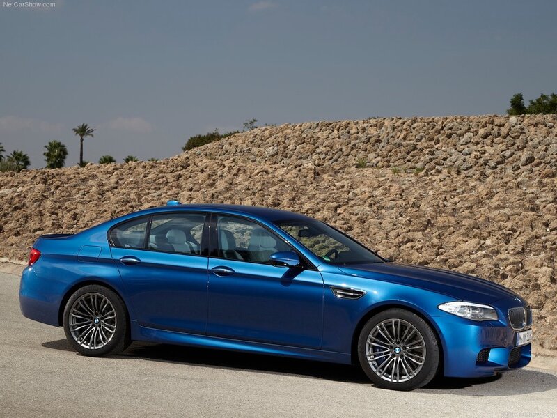 Blue Bmw M5 Sedan — Calm, Afternoon