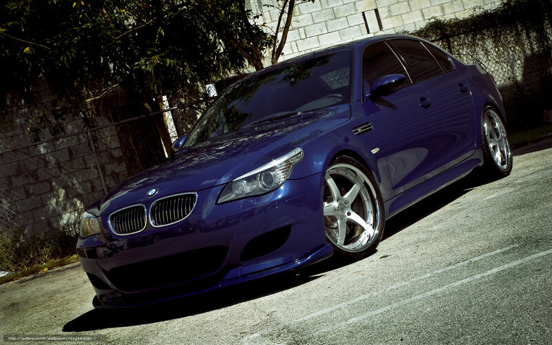 Blue BMW M5 Sedan — Dramatic, Afternoon, Photograph