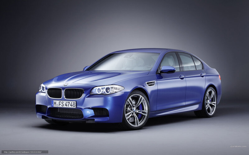 Blue BMW M5 Sedan — Dramatic, Photograph