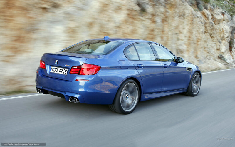 Blue BMW M5 Sedan — Dynamic, Photograph