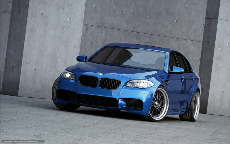 Blue Bmw M5 Sedan — Modern, 3d Render