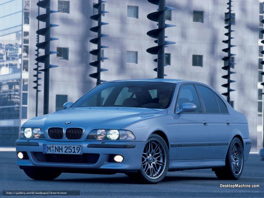 Blue BMW M5 sedan