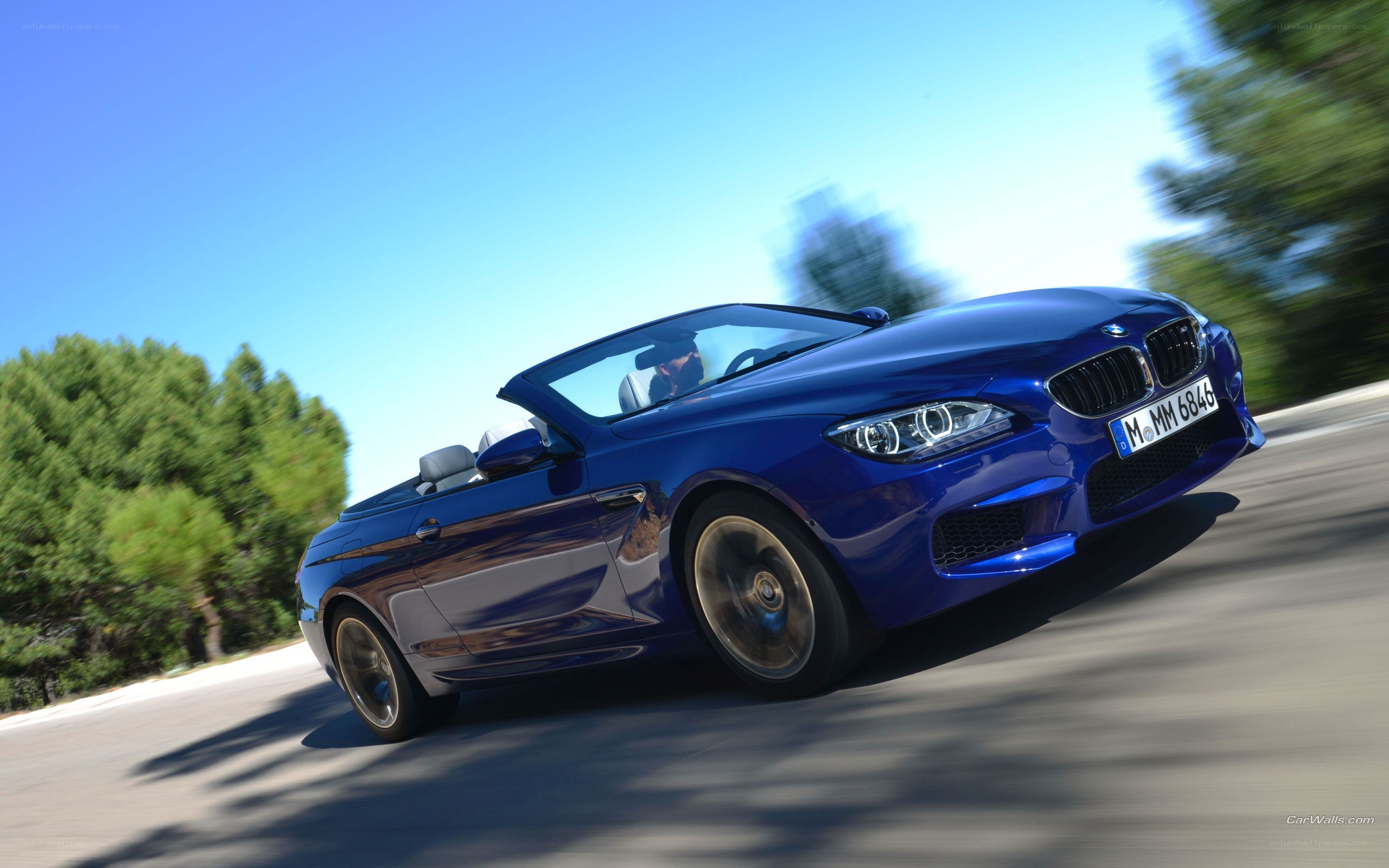 blue bmw m6 convertible