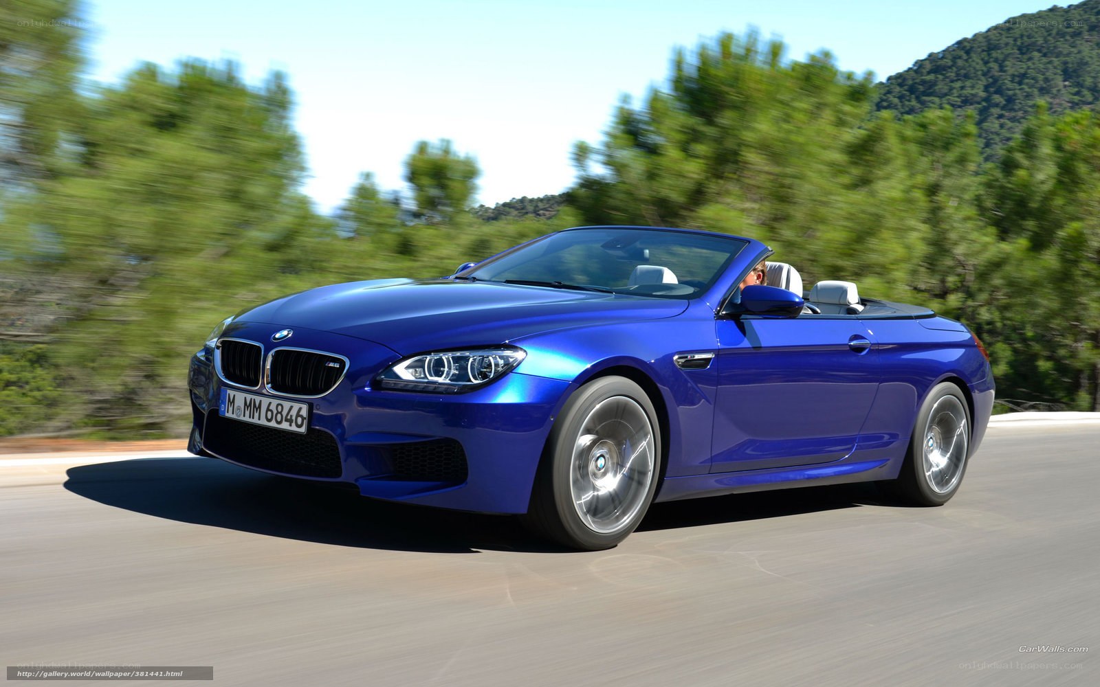 blue bmw m6 convertible