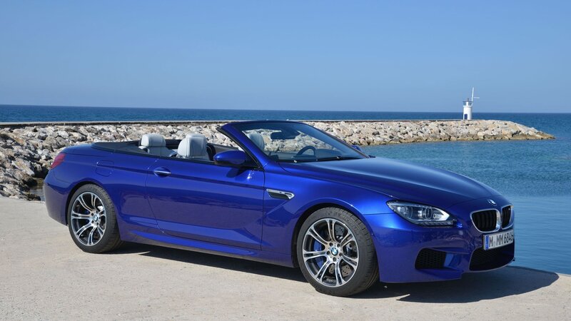 Blue BMW M6 Convertible by the Sea