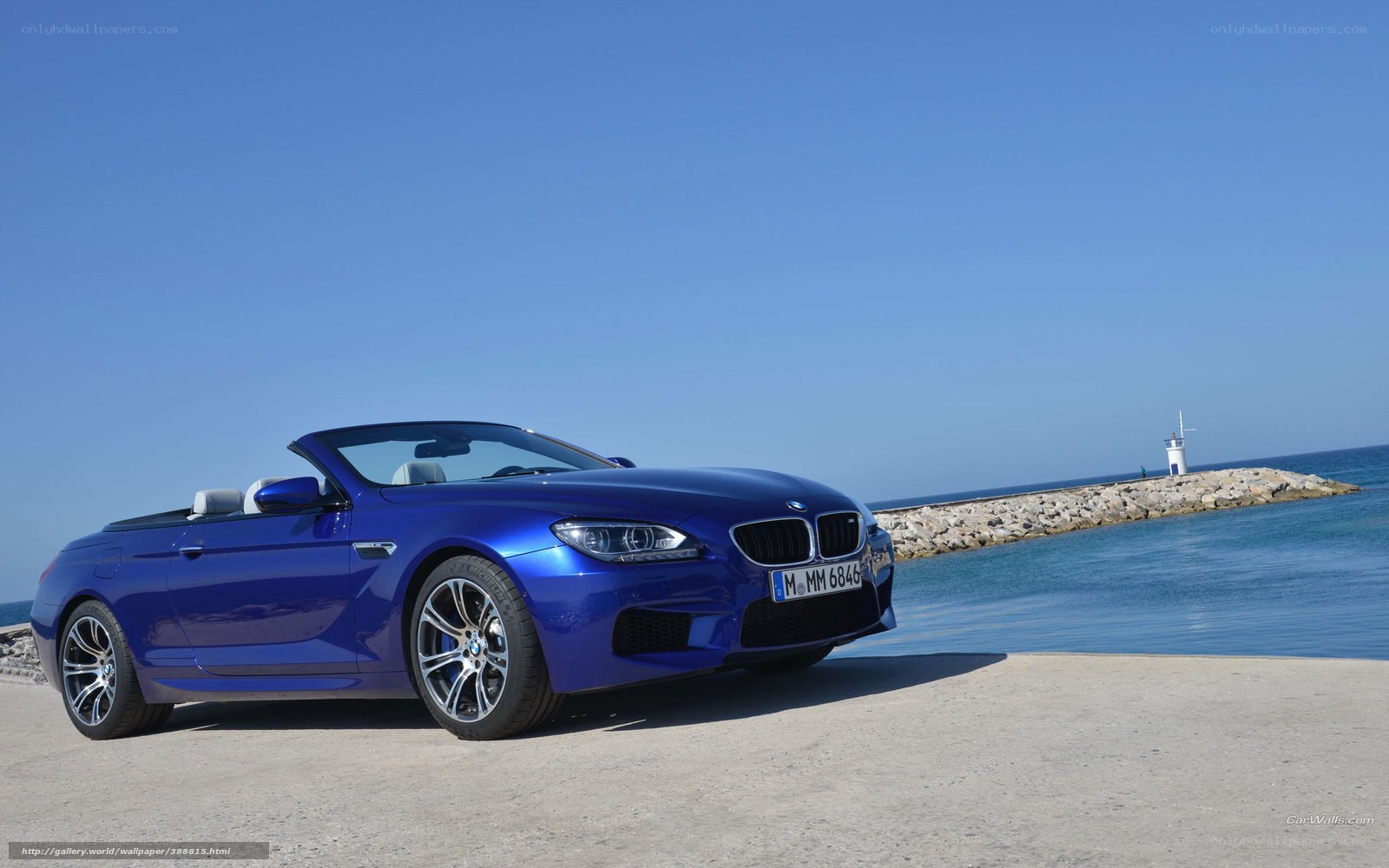 Blue BMW M6 Convertible by the Sea