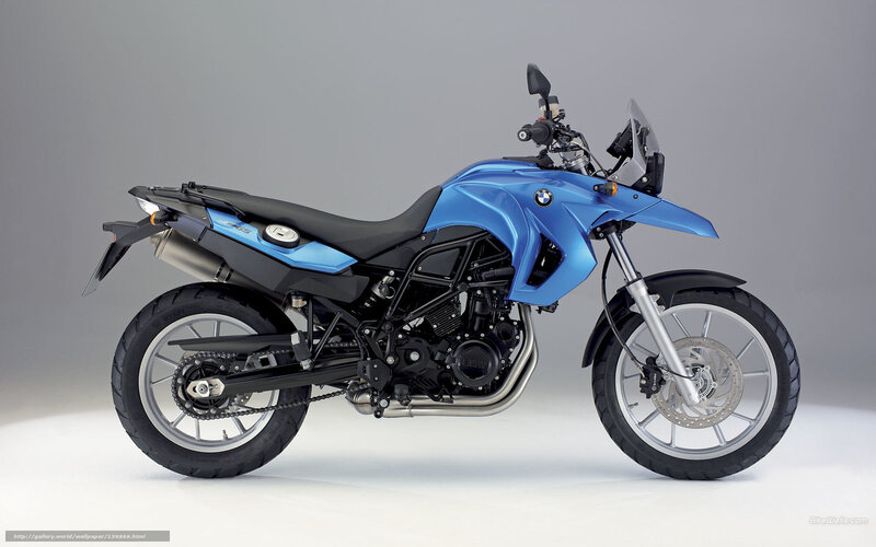 Blue BMW Motorcycle — Neutral