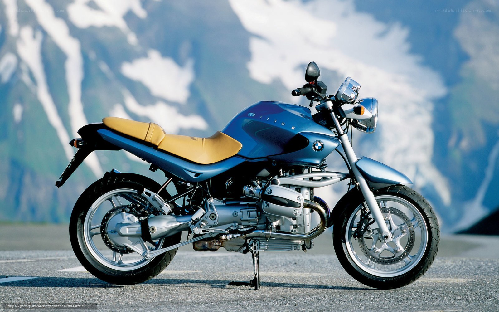 Blue BMW R1150R motorcycle
