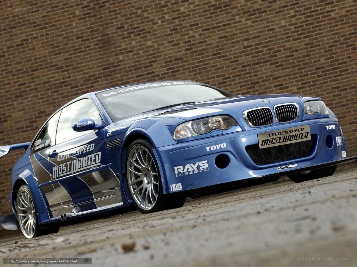 Blue BMW race car