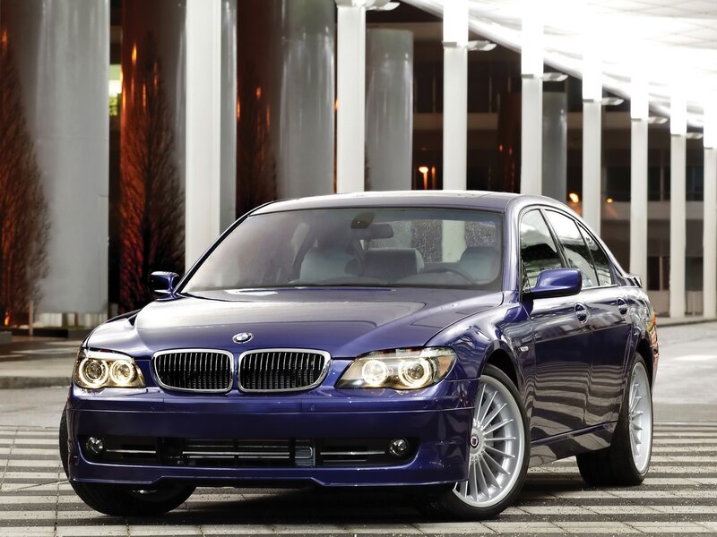 Blue BMW Sedan — Dramatic, Night, Photograph, Car, Building