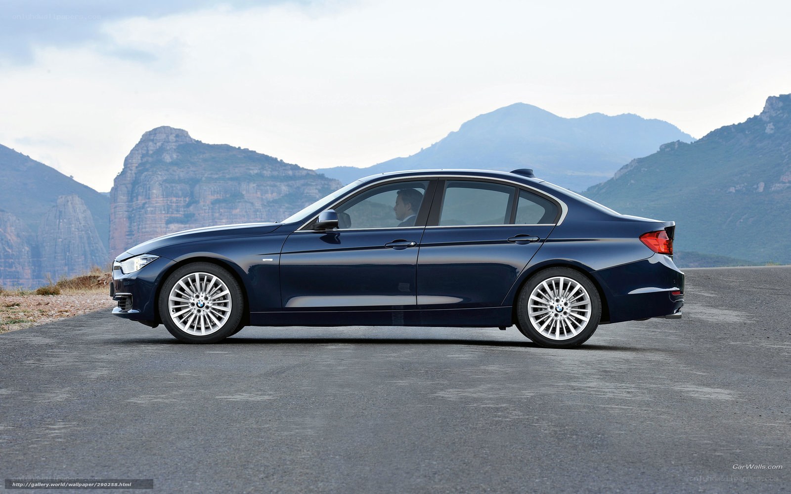 blue bmw sedan on mountain road