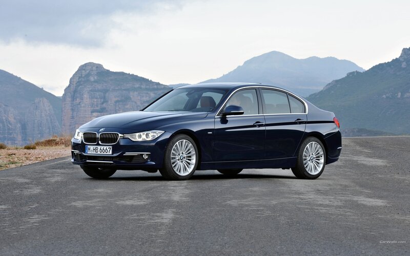 Blue Bmw Sedan — Serene, Afternoon, Photograph, Car, Mountains