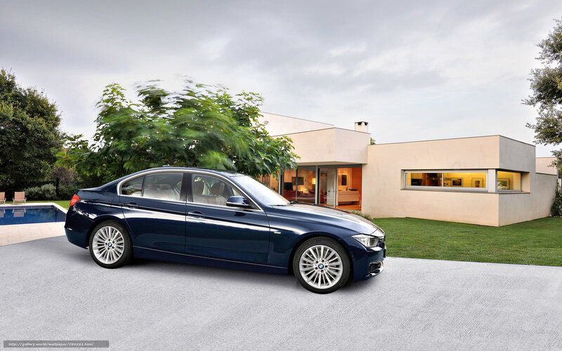 Blue Bmw Sedan — Serene, Afternoon, Photograph, House
