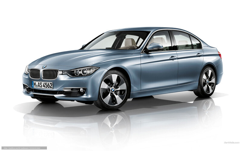 Blue Bmw Sedan — Silver, Neutral, Photograph