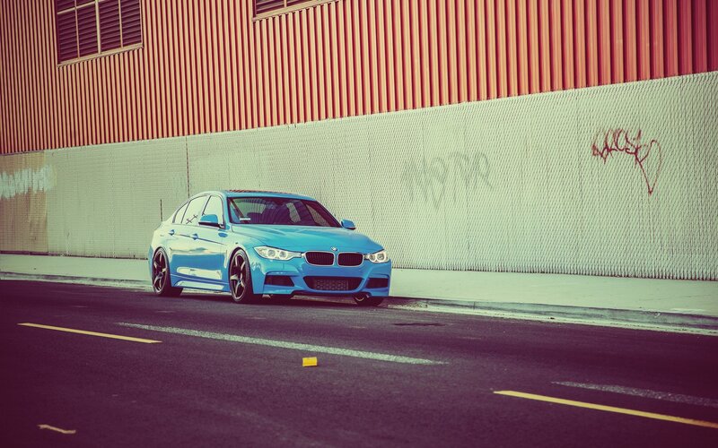 Blue Bmw Sedan — Urban