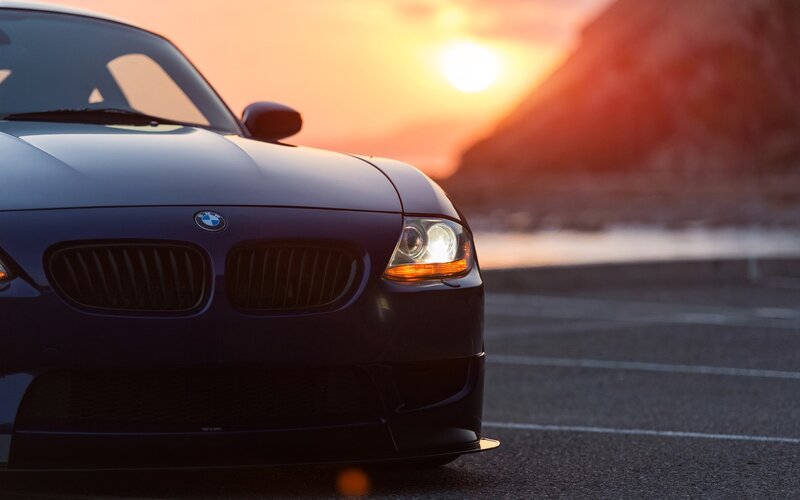 Blue BMW Sports Car — Dramatic