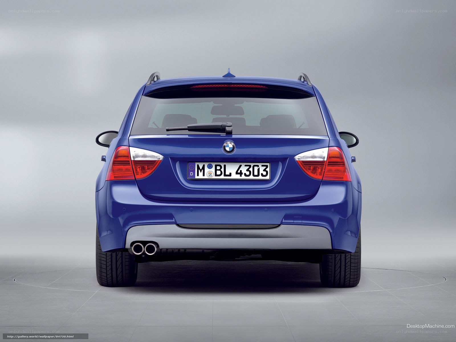 blue bmw station wagon