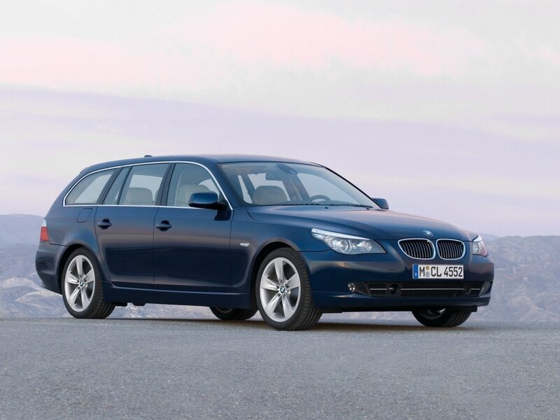 blue bmw station wagon