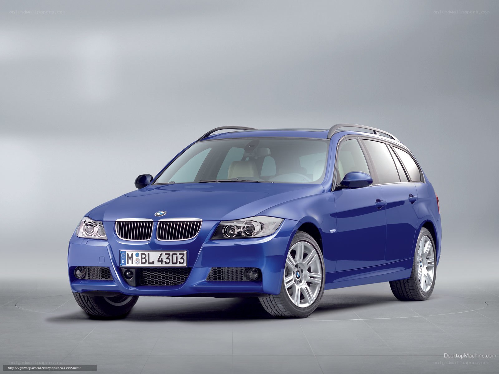 blue bmw station wagon