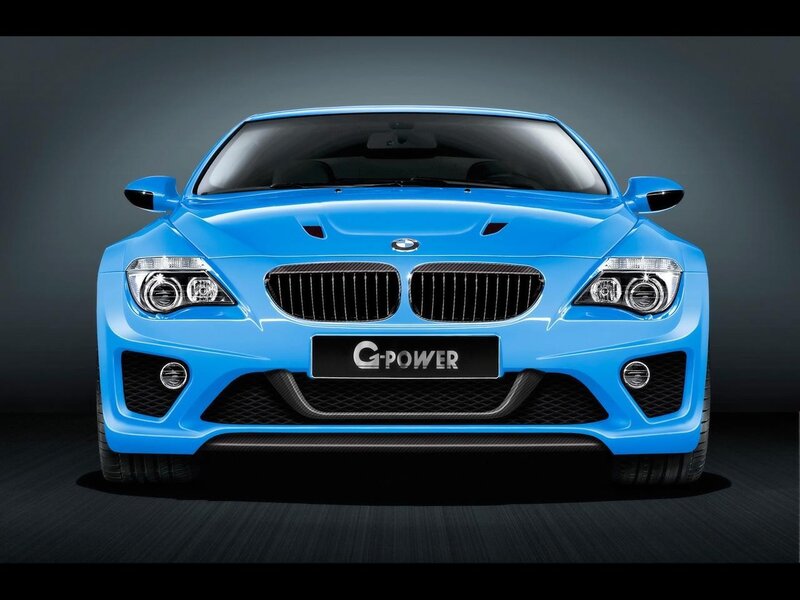 blue bmw with g-power badge