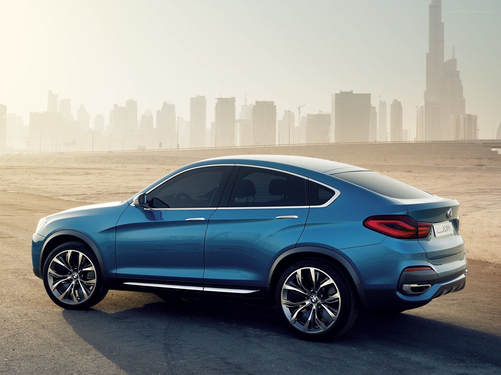 Blue BMW X4 concept car