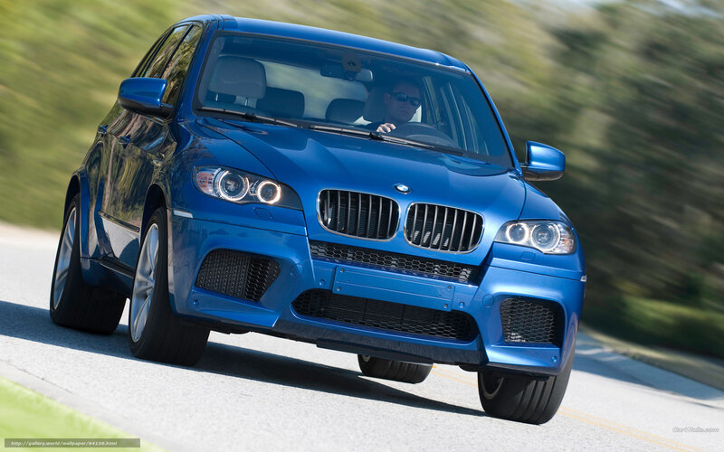 Blue BMW X5 M