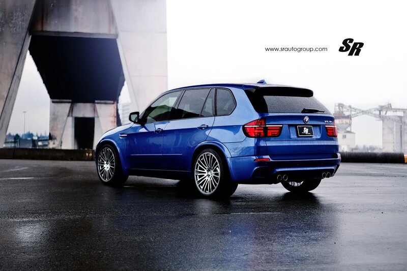 Blue BMW X5 SUV — Dramatic, Photograph