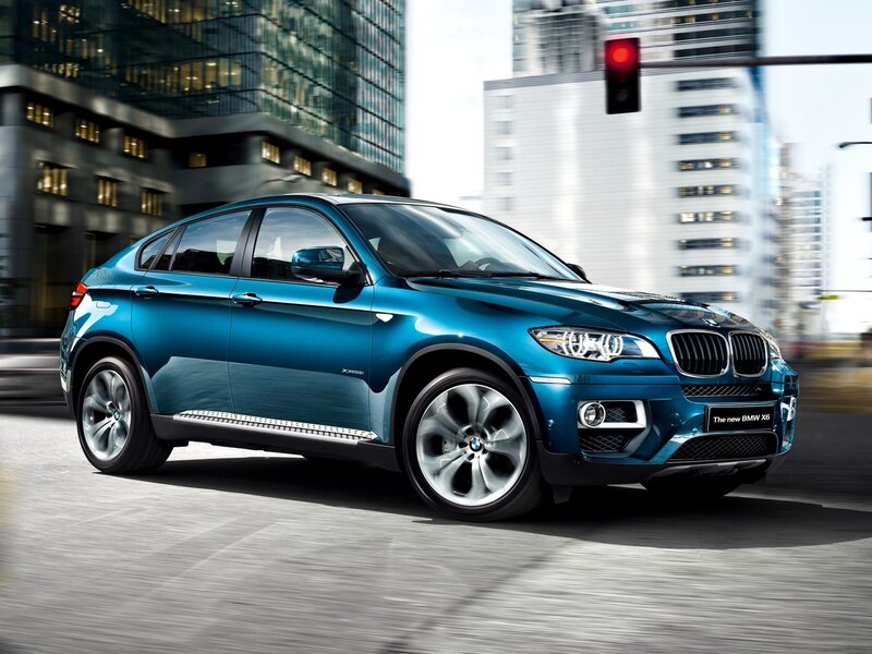 Blue BMW X6 Car — Dynamic, Afternoon, Photograph