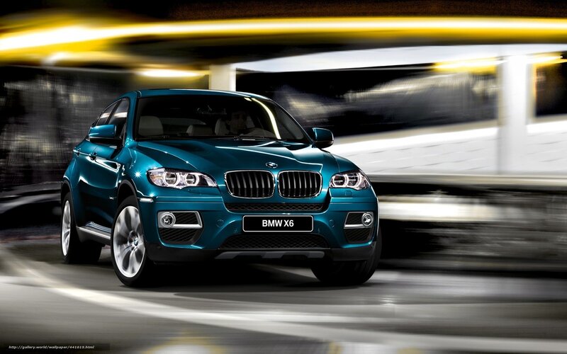 Blue BMW X6 Car — Dynamic, Night
