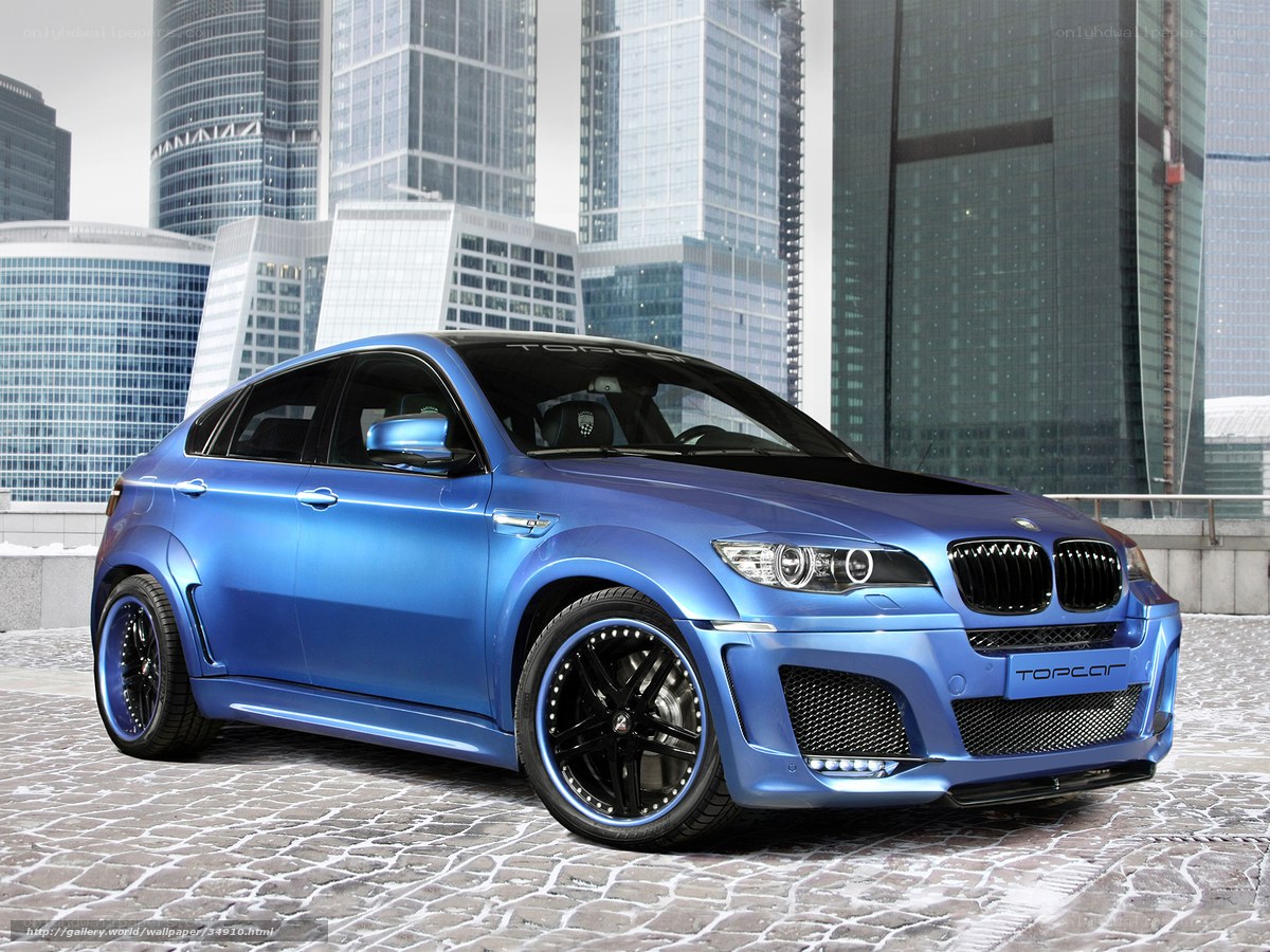 Blue BMW X6 Tuned Car