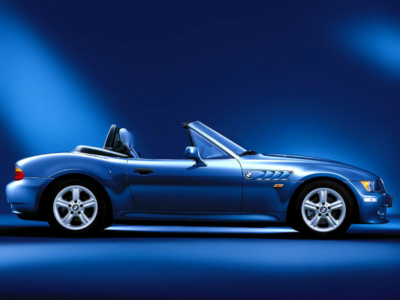 Blue BMW Z3 convertible