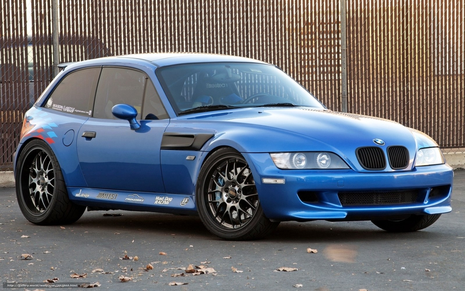 blue bmw z3 coupe