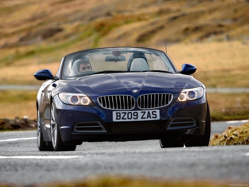 blue bmw z4 convertible