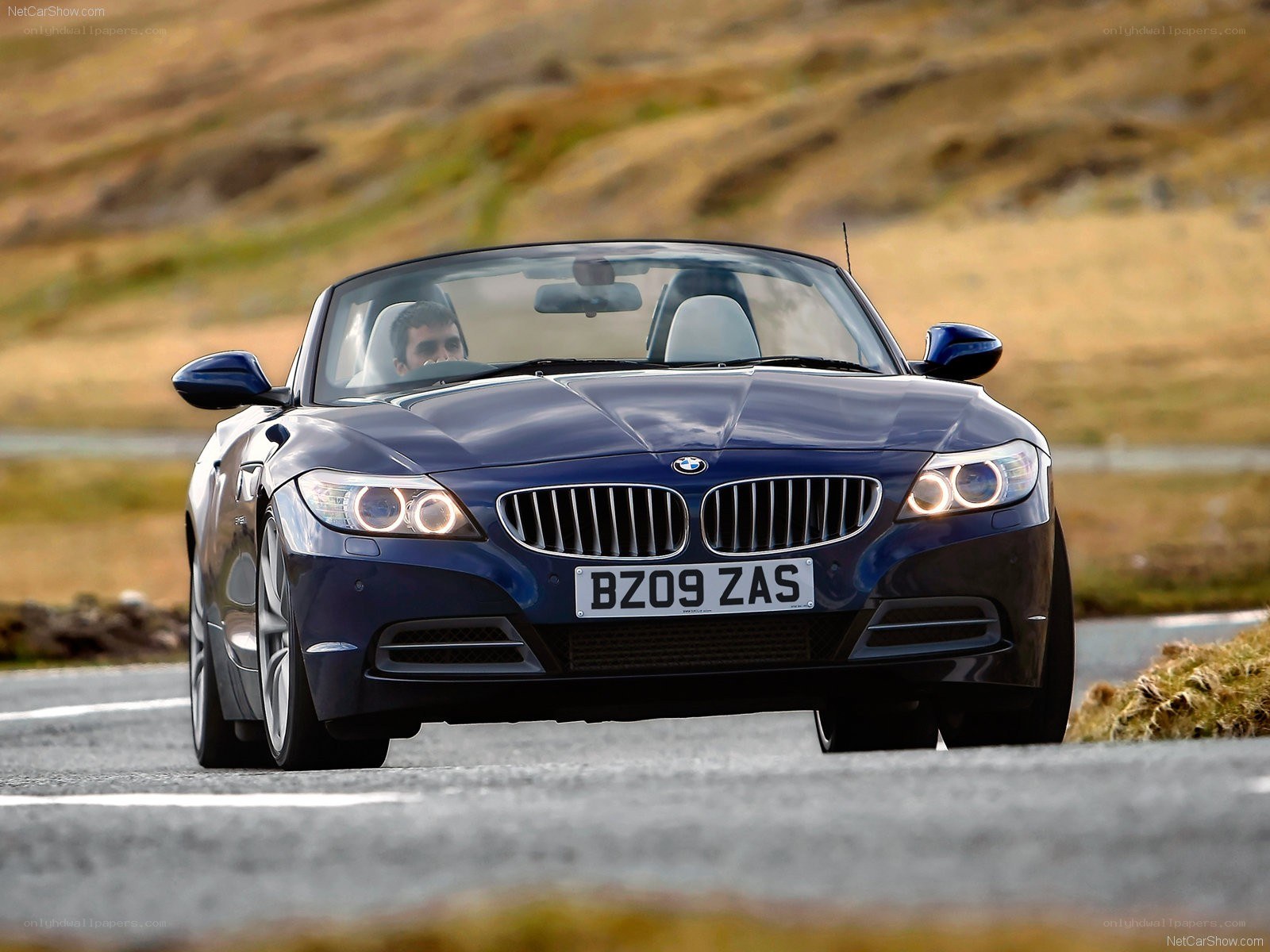 blue bmw z4 convertible