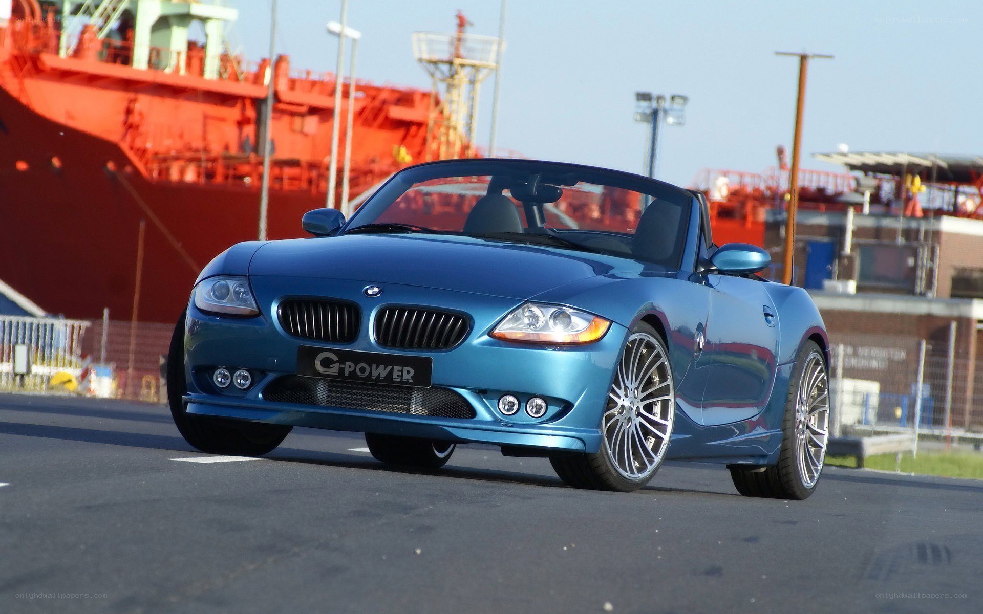 Blue BMW Z4 Convertible